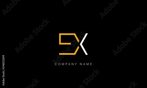 EX, XE Abstract Letters Logo Monogram