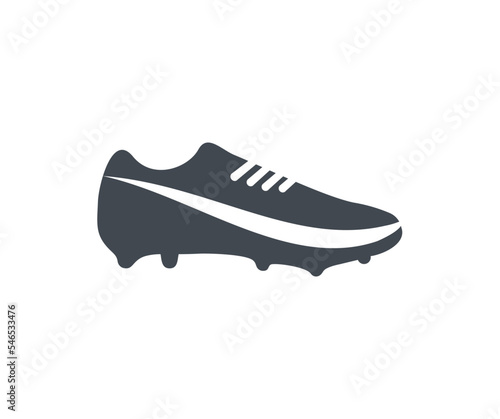 Football boots. Soccer boots or football shoes on white background logo design. Concept of sport, competition, winning, action, motion, overcoming. Sports inventory. Sport shoe, Football theme concept