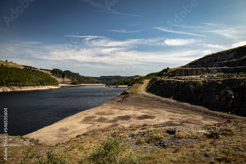 Reservoir in the summer drought 
