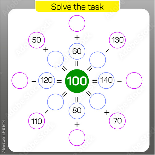 Solve the task. Math questions, addition process