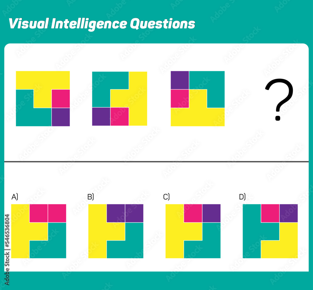 Visual intelligence questions IQ TEST, visual intelligence questions