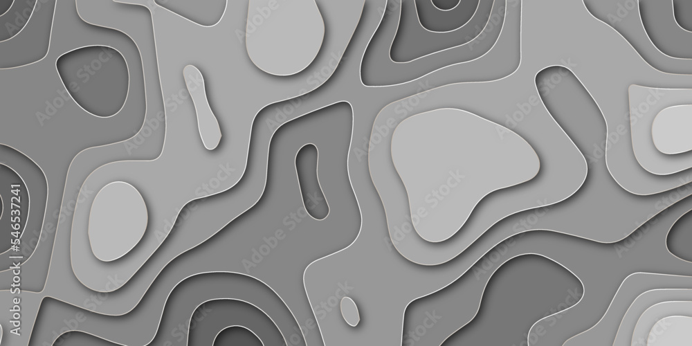 Abstract luxury black and gray paper cut art background design for ...