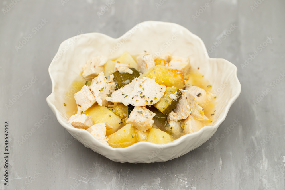 Clean food, Boiled chicken breasts with vegetables. Clean food, Boiled chicken breasts with vegetables.
