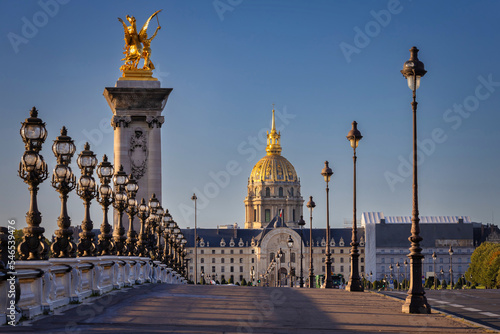 Beautiful Pont Alexandre III bridge over the Seine river, Paris. France © Patryk Kosmider