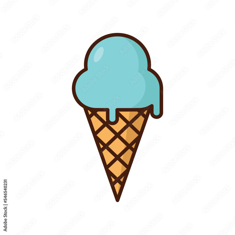 ice cream icon vector cute style ice cream icon vector cute style