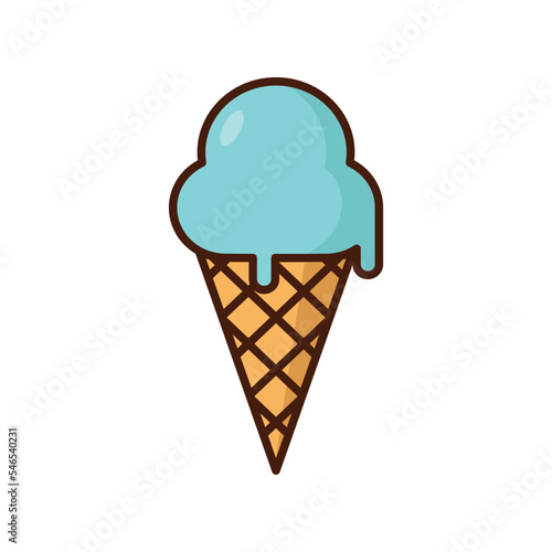 ice cream icon vector cute style