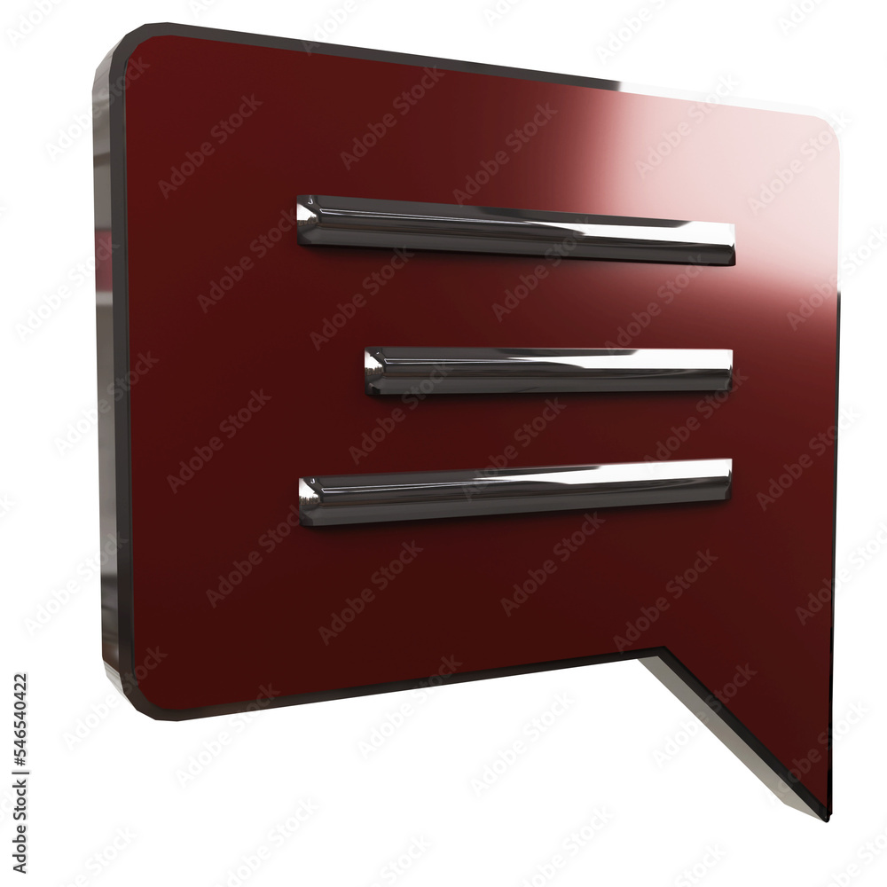 red silver bubble chat message symbol 3d render design red silver bubble chat message symbol 3d render design