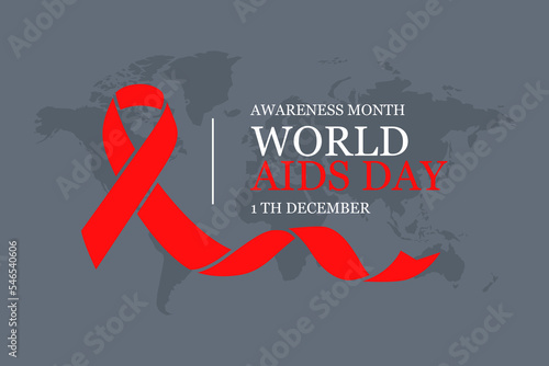 Flat world aids day background