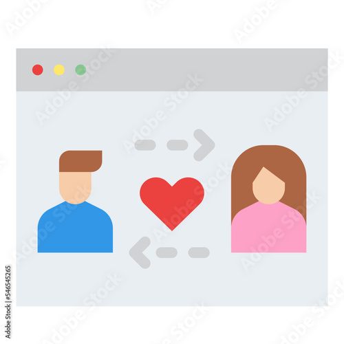 online dating matching dating relationship icon