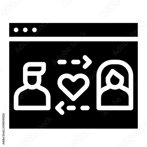 online dating matching dating relationship icon