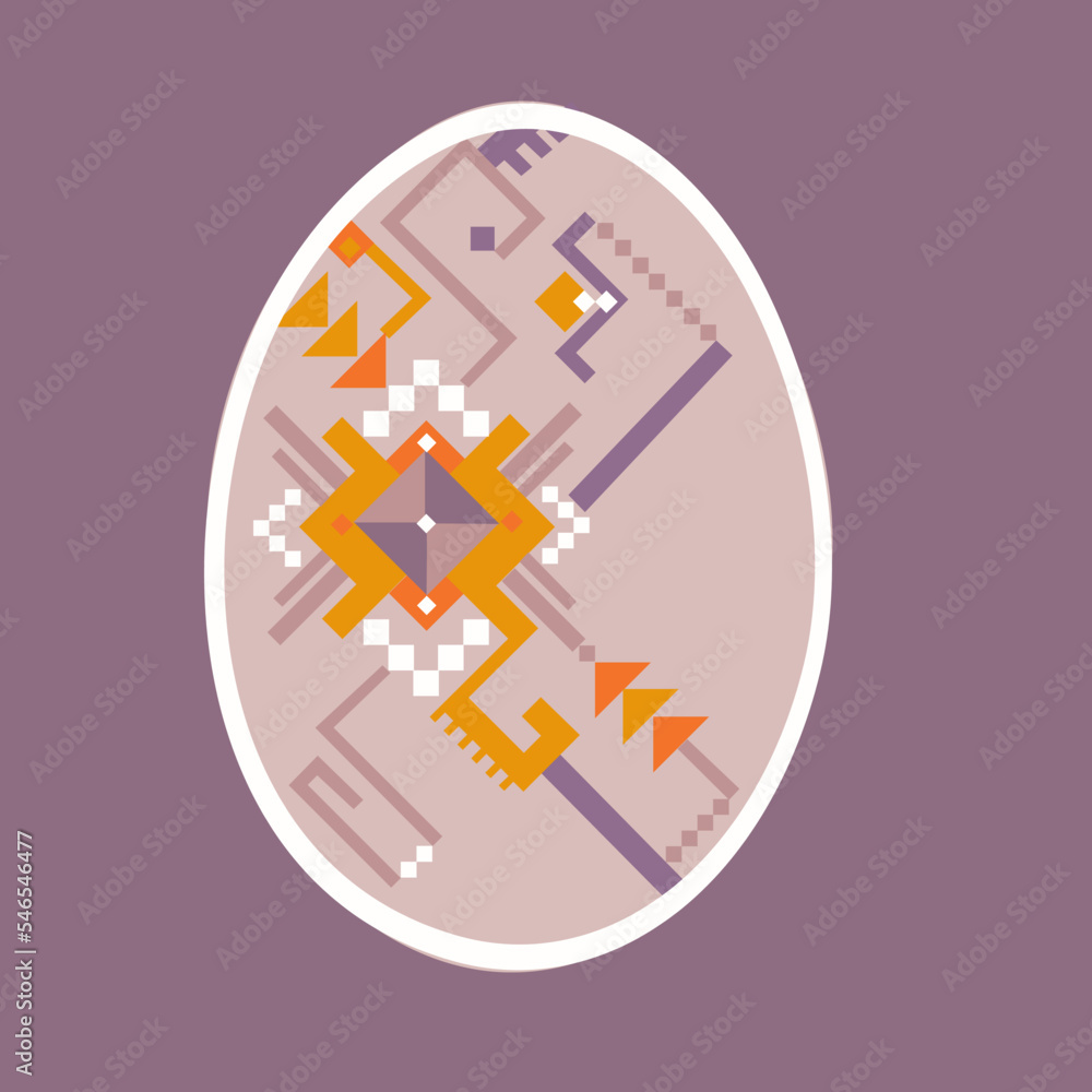 Easter egg. Ornament. Geometric. Vector. Easter egg. Ornament. Geometric. Vector.