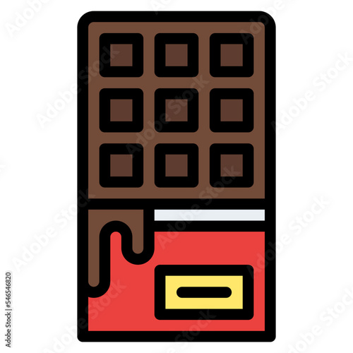chocolate bar snack sweet chocolate icon