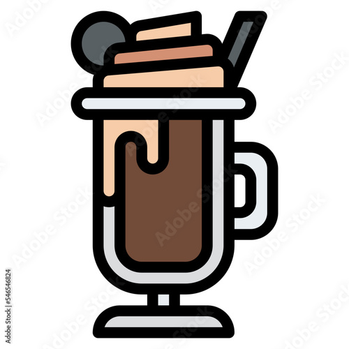 chocolate frappe sweet hot drink icon