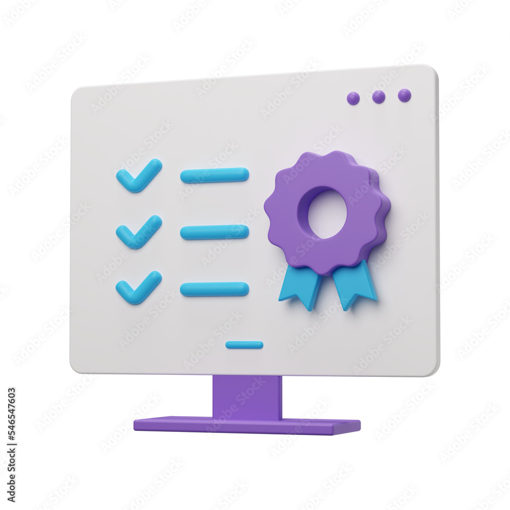 Checking pc 3D illustration Checking pc 3D illustration