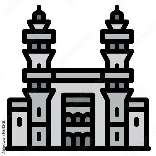 great mosque of mecca saudi arabia landmark icon