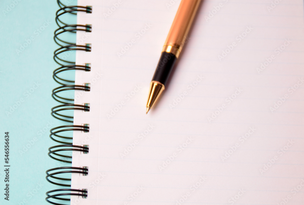 Notebook and pen. Open diary and pen to record Notebook and pen. Open diary and pen to record