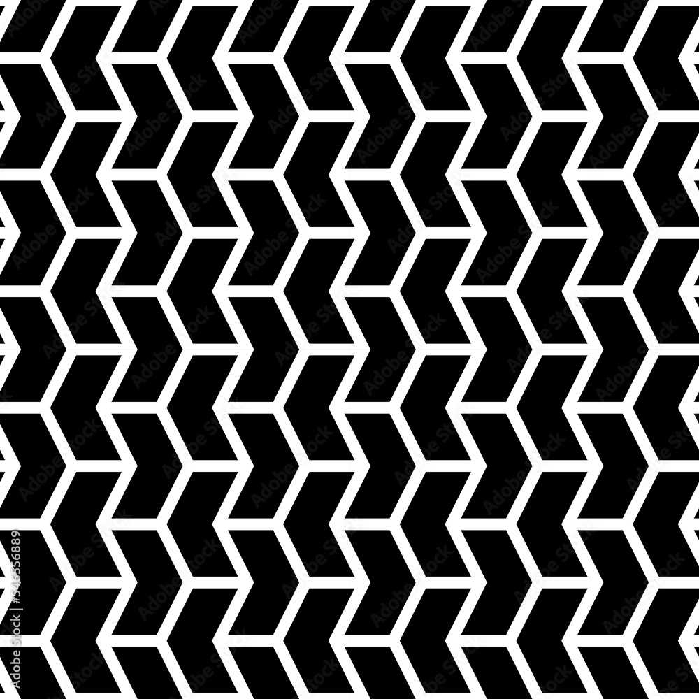 Seamless mosaic pattern. Zigzag figures ornament. Repeated puzzle shapes background. Arrows motif. Chevrons tiles wallpaper. Parquet backdrop. Digital paper, web design, textile print. Vector art work Seamless mosaic pattern. Zigzag figures ornament. Repeated puzzle shapes background. Arrows motif. Chevrons tiles wallpaper. Parquet backdrop. Digital paper, web design, textile print. Vector art work