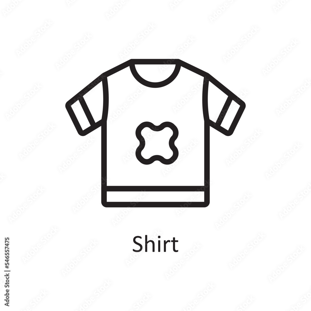 Shirt Vector Outline Icon Design illustration. Housekeeping Symbol on White background EPS 10 File Shirt Vector Outline Icon Design illustration. Housekeeping Symbol on White background EPS 10 File