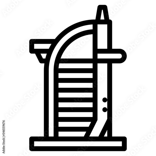 Fotografie, Obraz burj al arab building dubai landmark tower icon