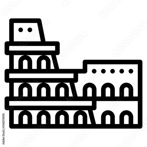 colosseum italy roman landmark icon