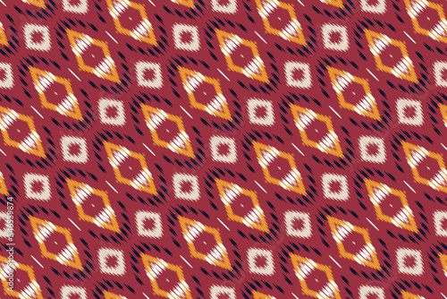 Motif ikat floral tribal background Borneo Scandinavian Batik bohemian texture digital vector design for Print saree kurti Fabric brush symbols swatches