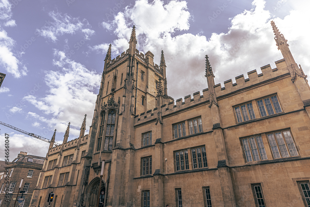 Obraz premium Cambridge - May 21 2022: The old town and University of Cambridge, England.
