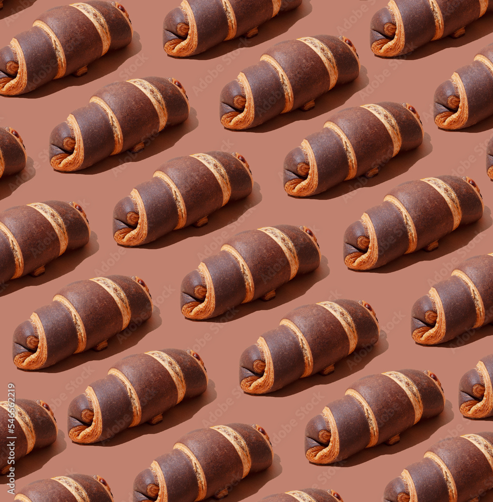 Chocolate croissants pattern Chocolate croissants pattern