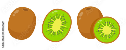 halved kiwi fruit Healthy food for vegetarians