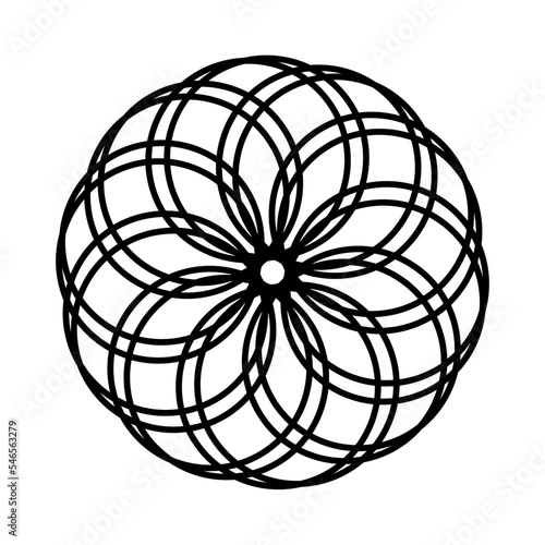 Openwork dial with arrows on white background. Templates for laser cutting, wood carving, paper cutting and printing. Vector illustration.