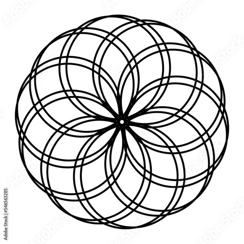 Openwork dial with arrows on white background. Templates for laser cutting, wood carving, paper cutting and printing. Vector illustration.