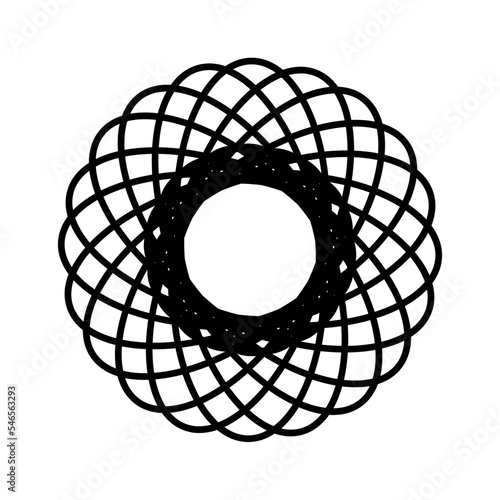 Openwork dial with arrows on white background. Templates for laser cutting, wood carving, paper cutting and printing. Vector illustration.