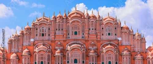 Fototapeta Naklejka Na Ścianę i Meble -  Hawa Mahal located in Jaipur city Rajasthan, India, constructed in the year 1799.