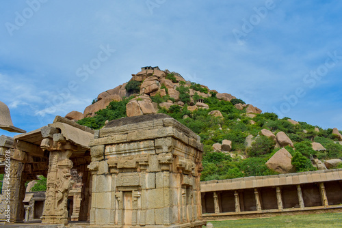 ancient beautiful monument at hampi karnataka india