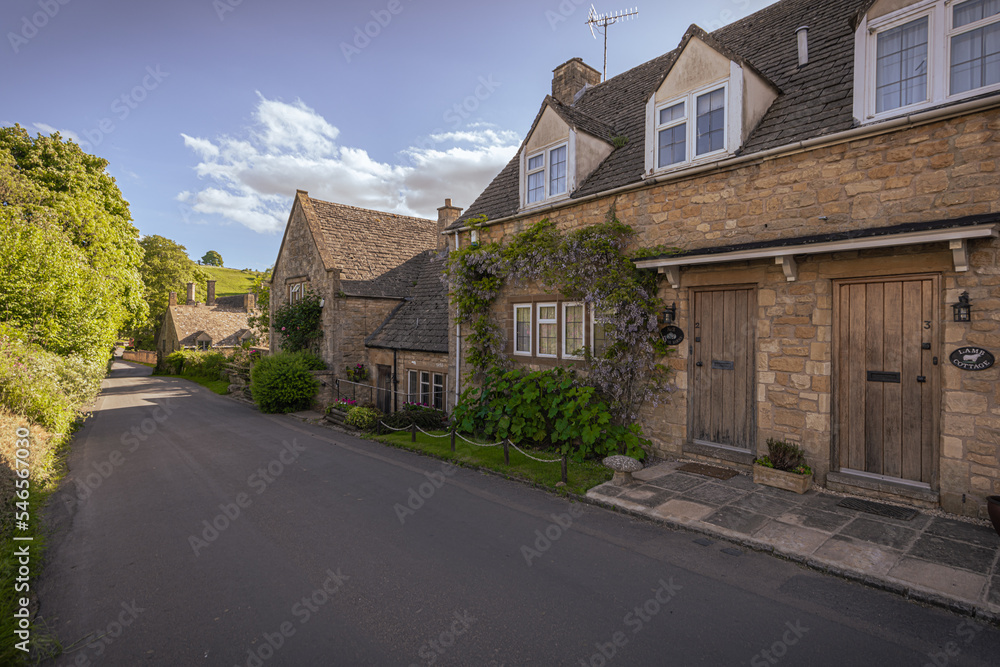 Snowshill - May 27 2022: Old Small Cotswolds town of Snowshill, England.