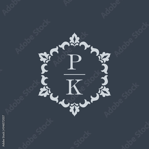 Initial PK  wedding monogram template designs  themes  templates