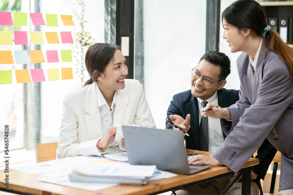 Asia business meeting consultations of business people in the company's meeting room. Asia business meeting consultations of business people in the company's meeting room.