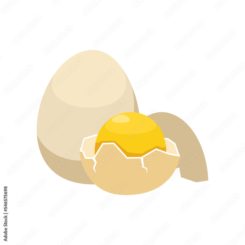 Eggs with collagen vector illustration. Cartoon drawing of collagen source in food, egg on white background. Healthy food, nutrition concept Eggs with collagen vector illustration. Cartoon drawing of collagen source in food, egg on white background. Healthy food, nutrition concept