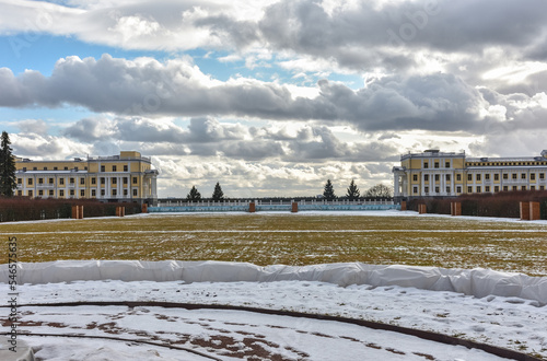 Moscow / Russia - February 24, 2020: buildings in the Arkhangelskoye Estate photo