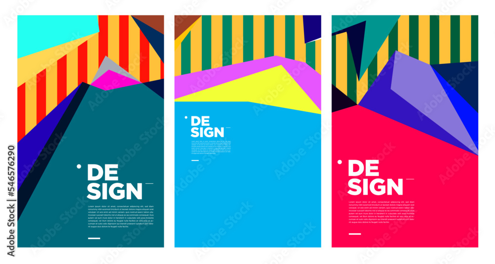 Colorful Abstract Banner Template with Dummy Text for Web Design, Landing page, social media story, and Print Material