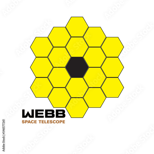 James Webb space telescope vector graphic illustration. Astronomy. Flat design. EPS10. photo