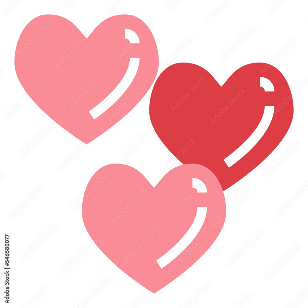 heart flat icon style heart flat icon style