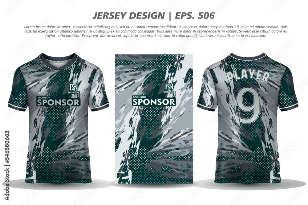 Jersey design sublimation t shirt Premium geometric pattern