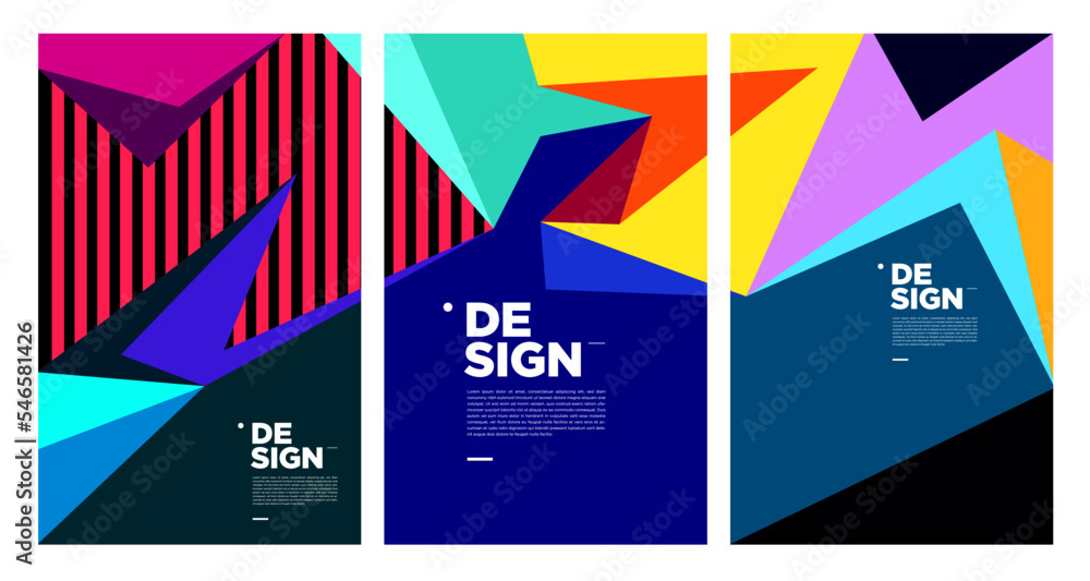 Colorful Abstract Banner Template with Dummy Text for Web Design, Landing page, social media story, and Print Material