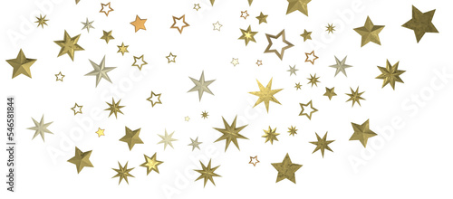 stars. Confetti celebration  Falling golden abstract decoration for party  birthday celebrate 
