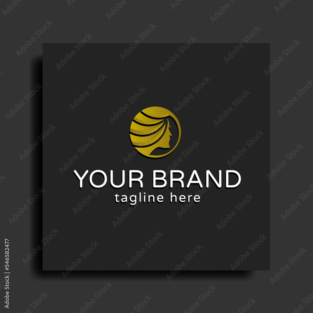 Logo for beauty or salon .simple, elegant and luxurious