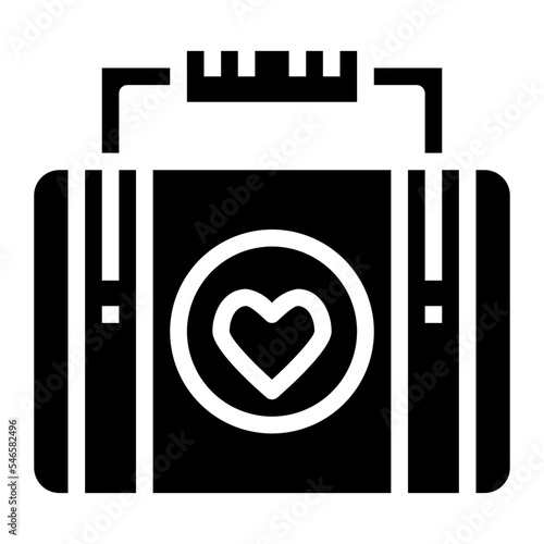 suitcase glyph icon style