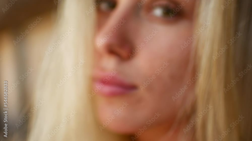 Portrait of a blonde with beautiful lips Portrait of a blonde with beautiful lips