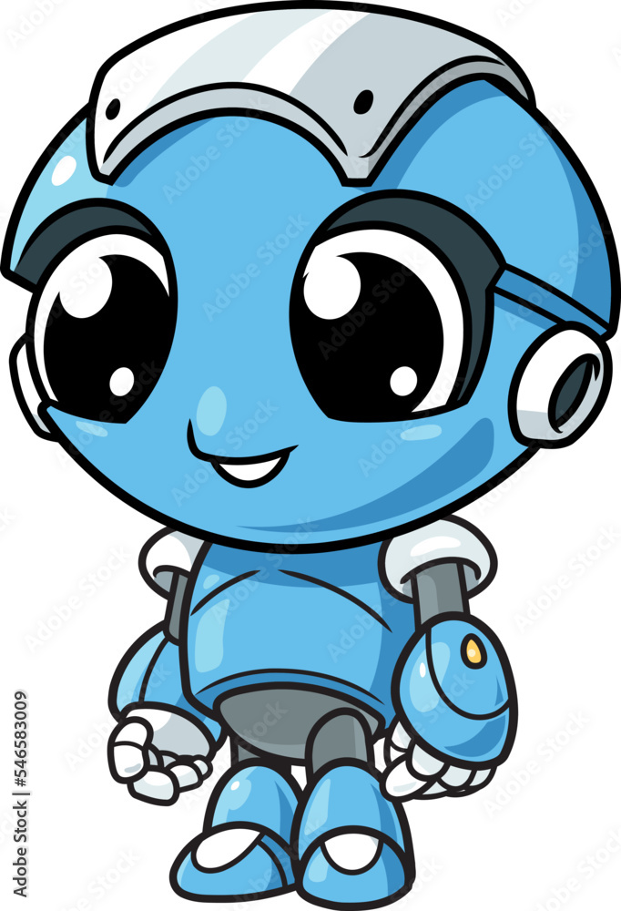 Cute robot vector illustration in cartoon style Cute robot vector illustration in cartoon style