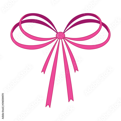 Vector bow for clothe and for decorating gift. © Malika