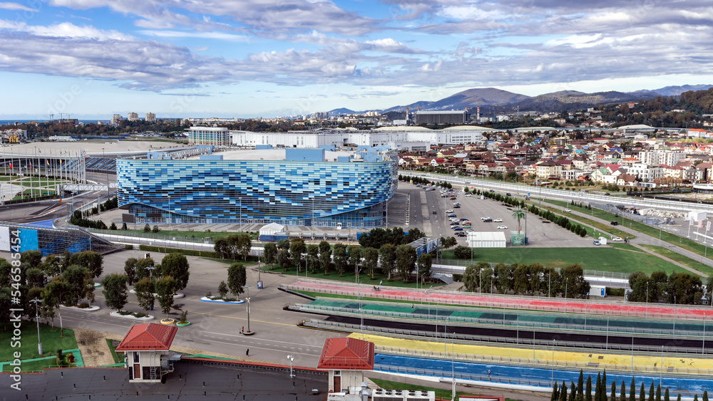 Olympic facilities built in Sochi and Adler